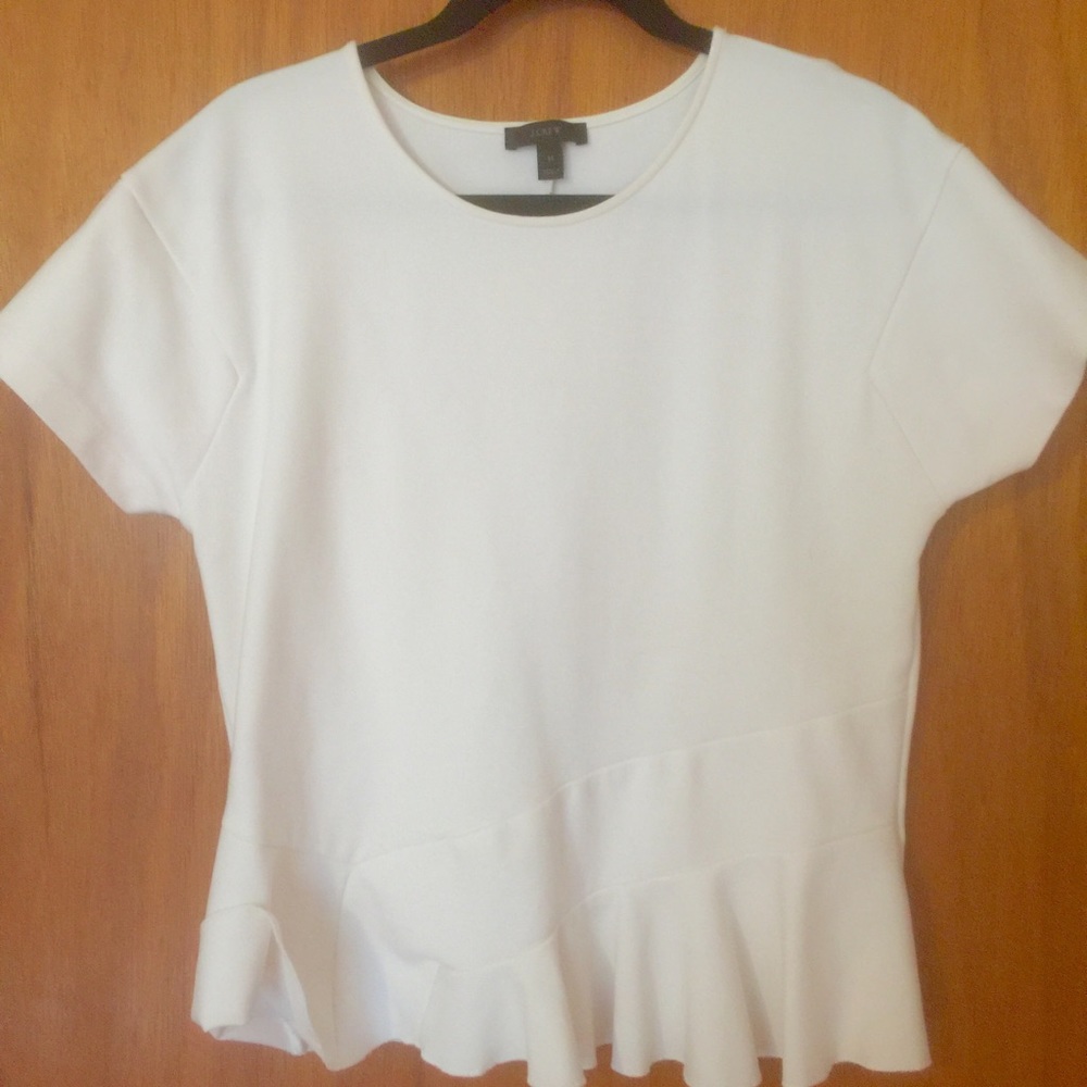White Peplum Shirt